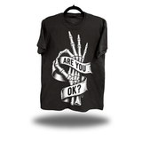 ARE YOU OK OVERSIZE PRINT VINTAGE TEE *PEPPER*