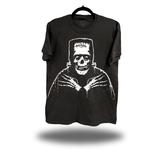 FRANKENSTEIN FIEND OVERSIZE PRINT VINTAGE TEE *PEPPER*