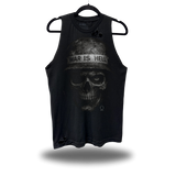 WAR IS HELL ROAD RASH TANK TOP