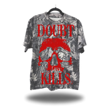 DOUBT KILLS OVERSIZED GREY WOOD CAMO TEE
