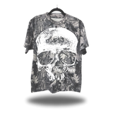 TDC SKULL GREY WOOD CAMO OVERSIZED TEE